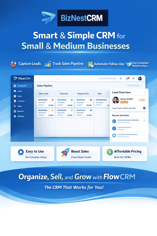 BizNest CRM – Smart & Simple CRM for Small and Medium Businesses